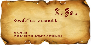 Kovács Zsanett névjegykártya