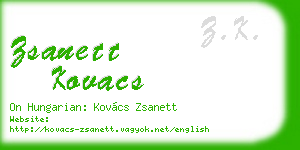 zsanett kovacs business card