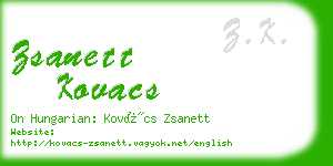 zsanett kovacs business card